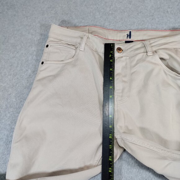 Johnnie-O Pants Mens 34x34 Beige Terry 5-Pocket Stretch - Picture 9 of 12